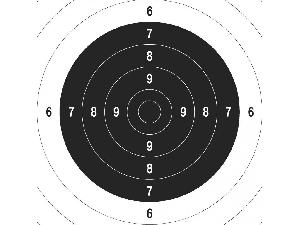 Mezinárodní pistolový terč 50/20 - náhradní střed, 1/0, 250x250 Mezinarodni-pistolovy-terc-50-20---nahradni-stred-1-0-250x250